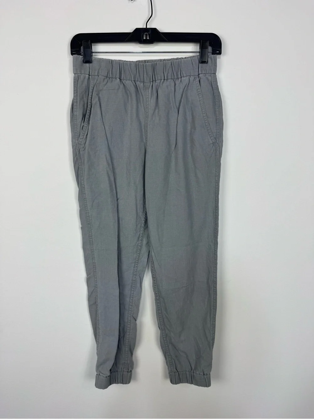 J.Crew Linen Blend Grey Gray Joggers Pants